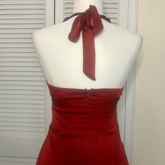 Vintage Classic Red Halter Dress - Picture 6 of 6